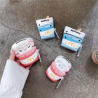 French Fries รูปร่างหูฟังสําหรับ 4 ถ้วยกาแฟรูปร่าง 2024 สไตล์ใหม่สําหรับ AirPods3 หูฟังป้องกันกรณีใช้งานร่วมกับ AirPodsPro3 กรณี AirPods2gen กรณี