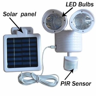 โคมไฟโซล่าเซลล์ Solar Light ฟร้อมเซ็นเซอร์โมชั่น เปิดอัตโนมัติจับการเคลื่อนไหว