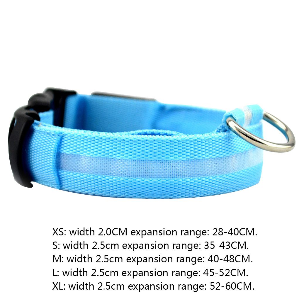 [GLOBAL] LED Pet Dog Collar Flashing Glow Dog Leash Neck Belt Collars