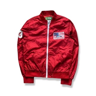 JEEP Red Outdoor Bomber Jacket รอบอก 43”