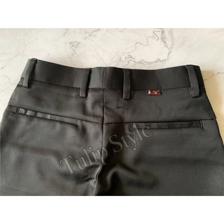 Delight กางเกงสแล็คชาย ผ้านิ่ม เบา ใส่สบาย รีดง่ายไม่รีดก็ได้กางเกงทำงาน สีดำ *ขาทรงเดฟ**ขากระบอก*