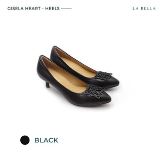 LA BELLA รุ่น GISELA HEART HEELS - BLACK