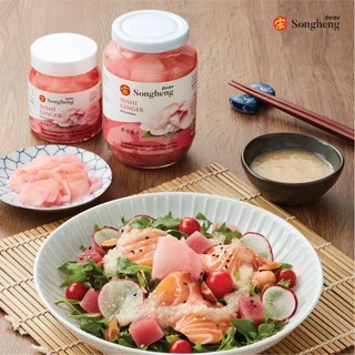 โปรสุดคุ้ม:ขิงดองเกรดพรีเมียมส่งออก(3ขวดx200ก.) ส่งเฮง ขิงดองแผ่น ทานกับซูชิ เป็ดย่างไส้กรอกอีสาน