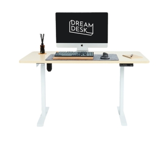 [ส่งฟรี รับประกัน 5 ปี]โต๊ะปรับระดับเพื่อสุขภาพ ไซส์M 140x70cm โต๊ะทำงานระบบไฟฟ้า Ergonomic standing desk by DreamDesk
