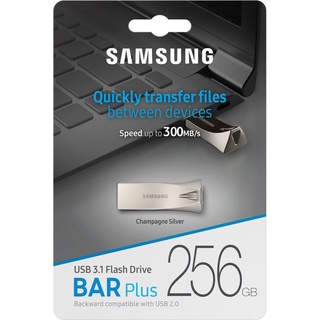 Samsung 256GB USB 3.1 Gen 1 BAR Plus Flash Drive (Silver) - Max. Read Speed: 300MB/s