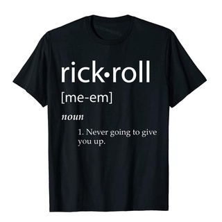 เสื้อยืดผ้าฝ้าย เสื้อยืด ผ้าฝ้าย พิมพ์ลาย Rick Roll Definition 2022 Internet Dank Meme Rick Roll สไตล์ฮิปฮอป แฟชั่นสําหร