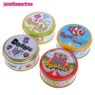 Jss Dobble Spot It Card Game ของเล่นกล่องเหล็ก 55 ใบ สําหรับเด็ก