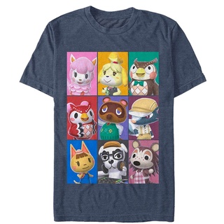 เสื้อยืดคอกลมcrew necknintendo mens animal crossing characters t-shirt plus size classic sportwear ของขวัญวันเกิดวันพ่อ