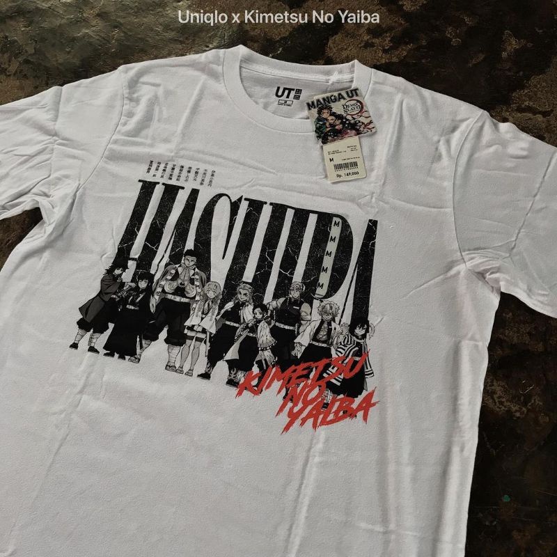 Uniqlo X เสื้อยืดพรีเมี่ยม พิมพ์ลาย DEMON SLAYER KIMETSU NO YAIBA UT