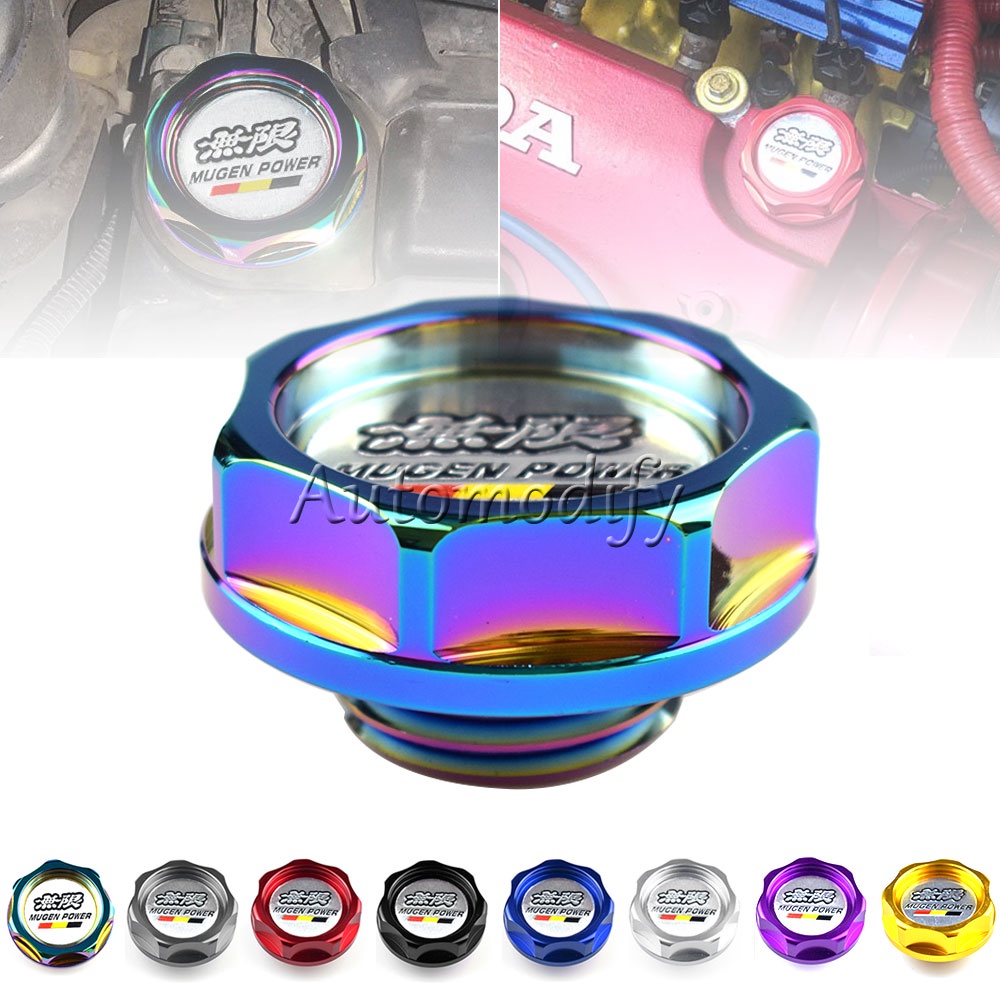 JDM Mugen อลูมิเนียมฝาครอบน้ํามันเครื่องการใช้ Filler ถังสําหรับ Honda Civic Acura