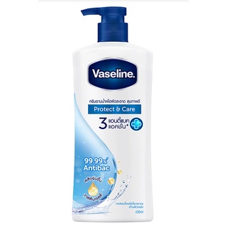 Vaseline Protect and Care Body Wash 430 ml.ครีมอาบน้ำเพื่อผิวสอาด สุขภาพดี ผลิตภัณฑ์ดูแลผิวกาย สบู่ชำระผิวกาย