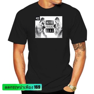 เสื้อยืดแขนสั้นลําลอง คอกลม ผ้าฝ้าย ทรงหลวม พิมพ์ลาย Jorge Masvidal Vs Nate Diaz Officialharajuku Streetwear สีดํา สําหร