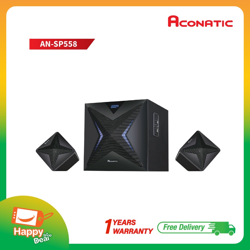 Aconatic ชุดลำโพงมินิโฮมเธียเตอร์บลูธูท รุ่น AN-SP558 (รับประกันศูนย์ 1 ปี)