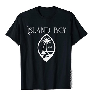 เสื้อยืดผ้าฝ้าย Guam Island Boy เสื้อกันหนาว คอกลม แขนสั้น ผ้าฝ้าย พิมพ์ลายกราฟฟิค สไตล์เรียบง่าย สําหรับผู้ชาย