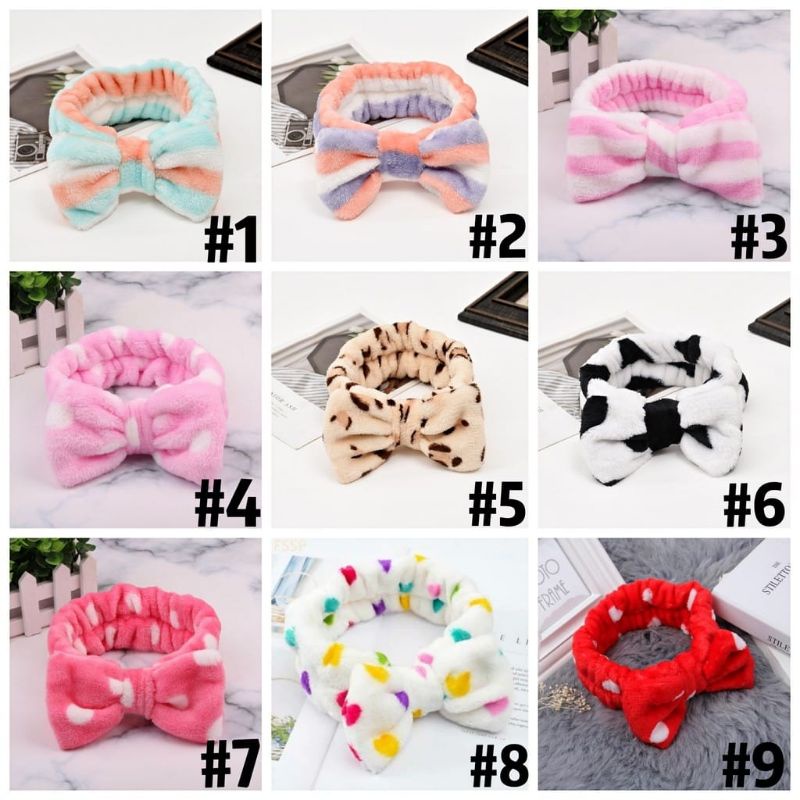 Tk_adeeriaacc_cute MOTIF MAKE UPBANDANA/LARGE RIBBON BANDANA_PRICE สําหรับ 1 ชิ้น