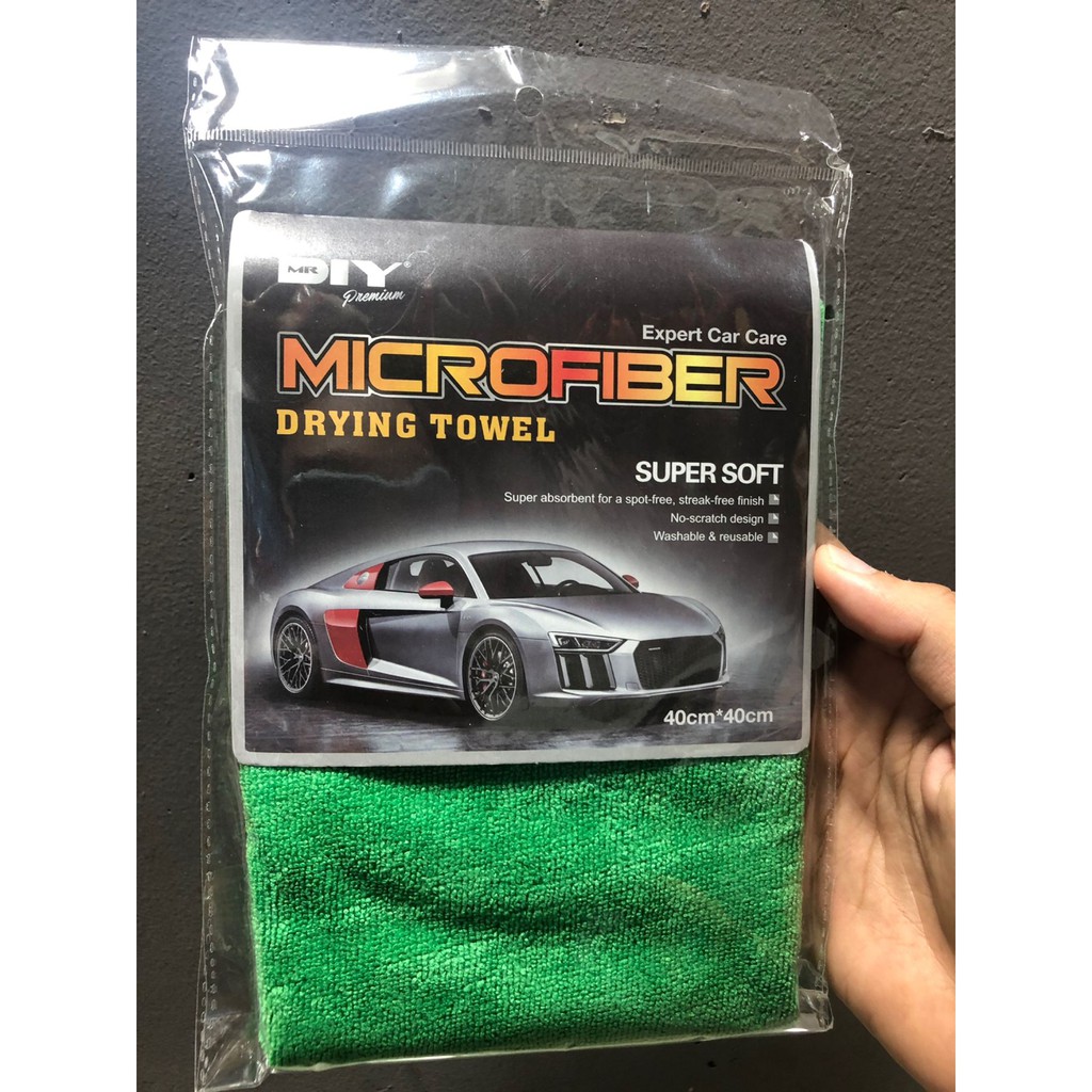 ผ้าไมโครไฟเบอร์ อย่างดี ขนาด 40x40cm (จำนวน 1 ผืน) Expert Car Care