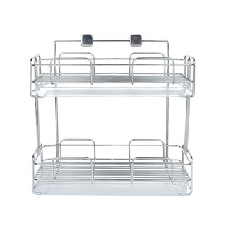 ✨นาทีทอง✨ ชั้นแขวนวางแก้วพร้อมถาด 2 ชั้น KECH ชั้นวางของในครัว STAINLESS STEEL HANGING SHELF WITH TRAY KECH 2-TIER