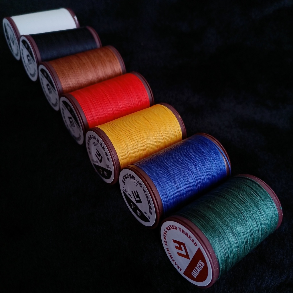 ด้ายแว็กซ์หนัง ทรงกลม 0.45 มม. 3 เส้น แฮนด์เมด - รูปที่ 2