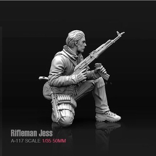 โมเดลเรซิ่น รูปทหาร 1/35 (50 มม.) Rifeman Jess Captain Correction Version (แม่พิมพ์สีขาว) A-117