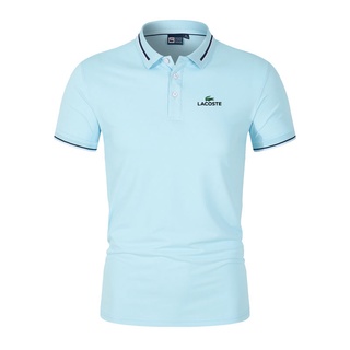 ใหม่ Lacoste เสื้อโปโล คอปก คุณภาพสูง แฟชั่นฤดูร้อน สไตล์คลาสสิก สําหรับผู้ชาย ใส่เล่นกอล์ฟ เทนนิส สํานักงาน