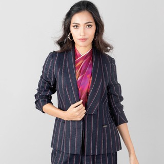 Guy Laroche Stripe Shape up Jacket แจ็คเก็ต กีลาโรช ใส่ทำงานลายริ้ว (GS2QNV)