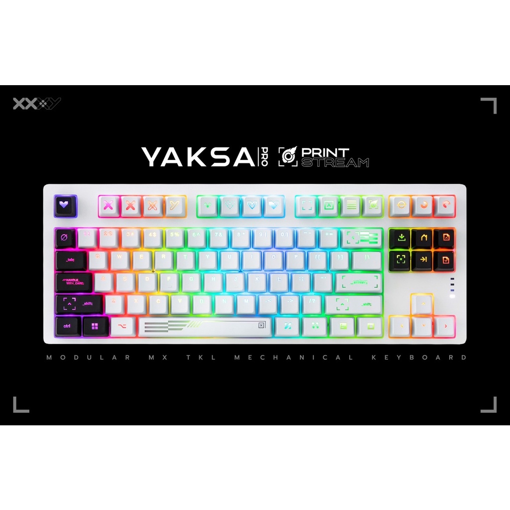 (คีย์บอร์ดเกมมิ่ง) LOGA Yaksa PRO : Printstream TKL mechanical keyboard สินค้ารับประกัน 2 ปี