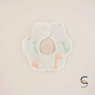 SARABARN Giraffe Bib | ผ้ากันเปื้อนเด็ก ผ้าซับน้ำลาย ผ้ากันเปื้อนลายยีราฟ