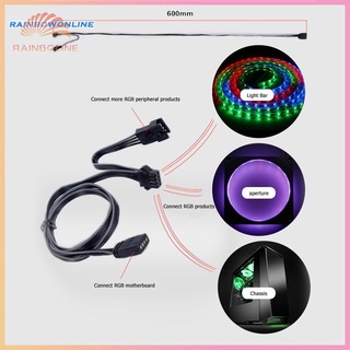 【RAIN】PHANTEKS 4Pin RGB Connector Cable PC Case Fan LED Strip Extension Cord