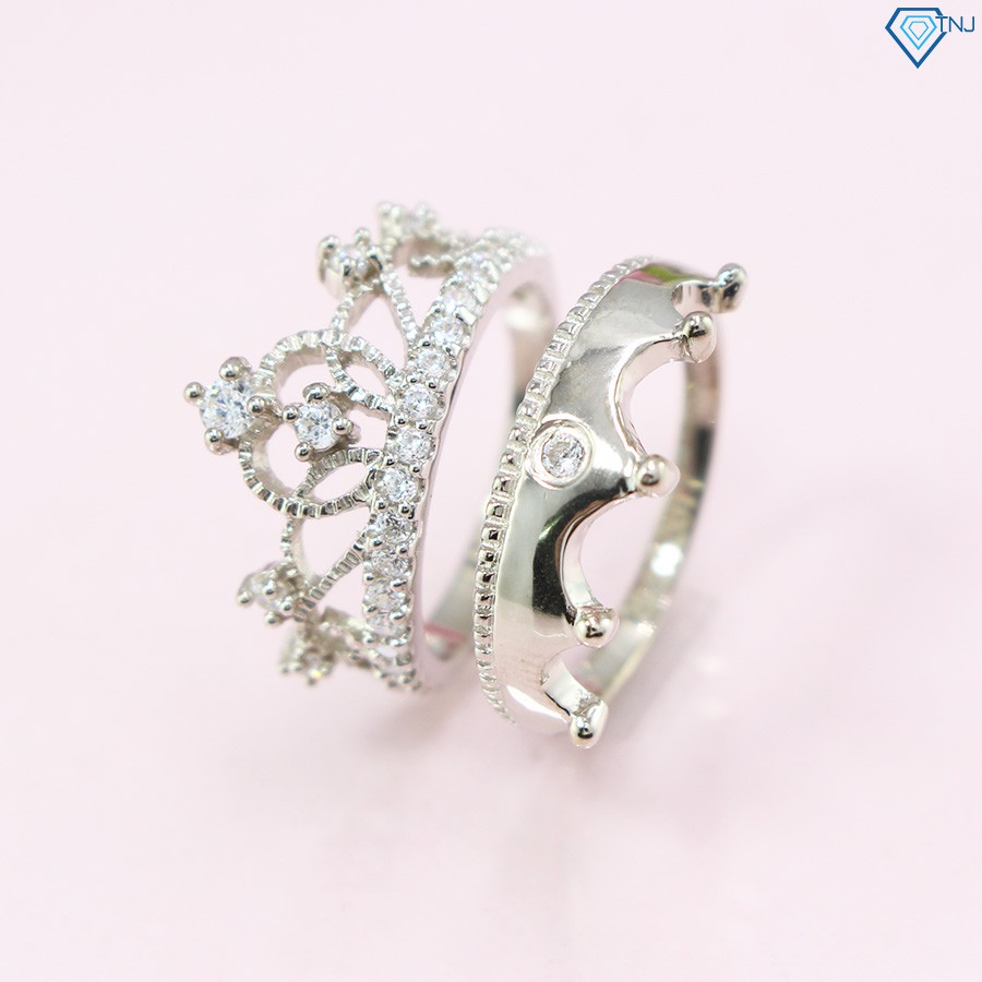 แหวนคู่เงิน 925 มงกุฎสวยงามพร้อมหิน ND0325 TNJ Jewelry