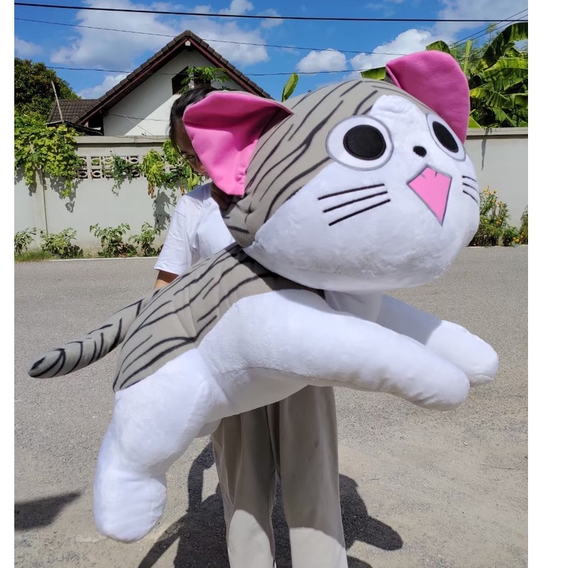 ตุ๊กตาแมวจี้จังตัวใหญ่ ขนาด110-120เซนติเมตร หน้าปักทุกจุดงานดีนุ่มแน่นมากจ้า พร้อมส่งทุกวัน