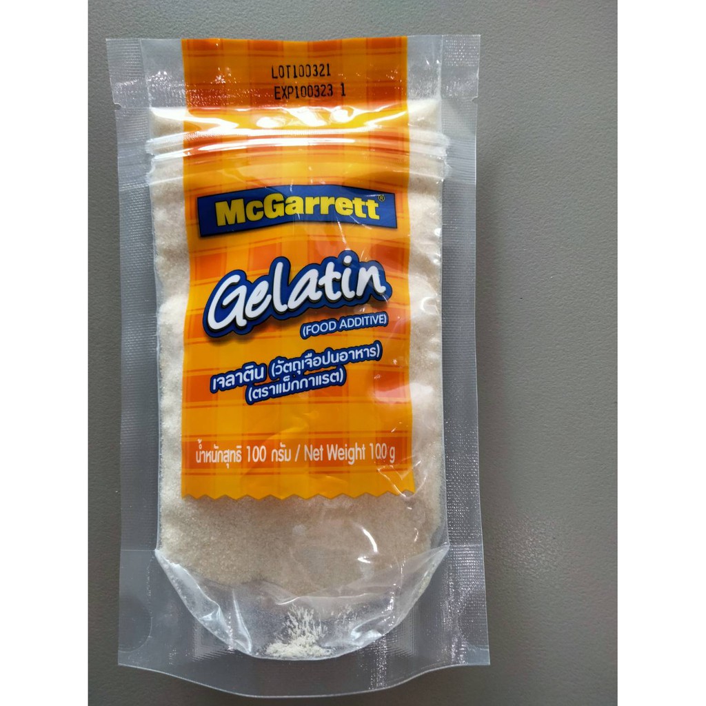 เจลาตินผง แม็กกาแรต Gelatine Powder McGarrett Gelatine Powder 100g ราคาพิเศษ