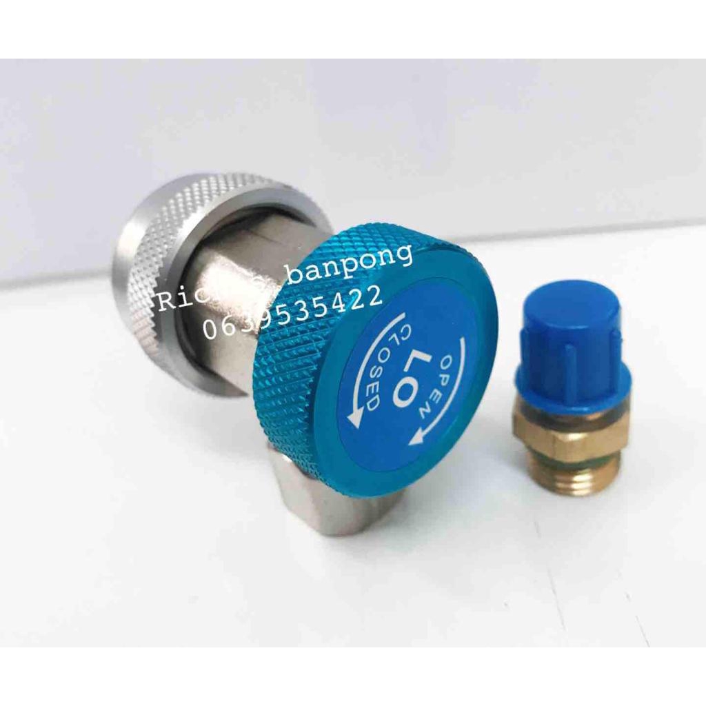 คอปเปอร์ เติมน้ํายาแอร์ R134a (สีน้ําเงิน) AC Coupler R-134a -Low side ไปที่เว็บไซต์ /ชุดเติมน้ำยาแอ