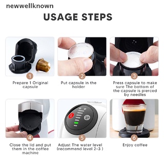 [newwellknown] อะแดปเตอร์แคปซูลกาแฟ ใช้ซ้ําได้ สําหรับเครื่องบด Dolce Gusto Genio S Crema Pod