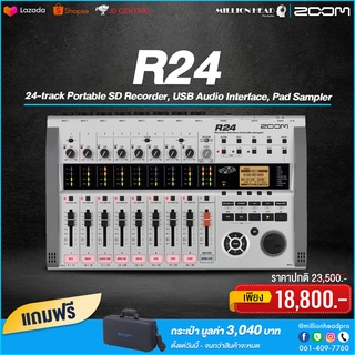 ZOOM : R24 by Millionhead (เครื่องบันทึกเสียงดิจิตอลแบบพกพา มี Microphone Inputs 8 ช่อง, Built-in Stereo Condenser Mic)