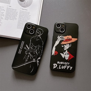 เคสซิลิโคน สำหรับ ไอโฟน iPhone 14 Pro Max 14 Plus 13 Pro Max 12 Pro Max 11 Pro Max Cartoon วันพีช One Piece โรโรโนอา โซโล RORONOA ZORO &amp; มังกี้ ดี ลูฟี่ MONKEY D LUFFY Silicone Case