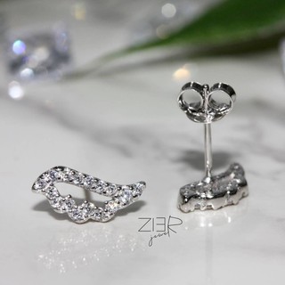 ต่างหูเงินแท้ 925 ประดับพลอยCZ Earring Silver 925 With Cubic Zirconia-(E33170079)