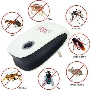 เครื่องไล่หนู แมลงสาป ยุง และแมลงวัน Electronic Ultrasonic Light Pest Repeller