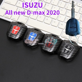 เคสกุญแจรีโมตรถยนต์ คาร์บอนไฟเบอร์ 2 ปุ่ม สําหรับ ISUZU Dmax2020-2022 ISUZU All New D-max1.9-3.0 Dmax 2020-2022 mu-x 2022