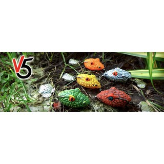 กบยาง Hunter V5 ใหม่ล่าสุด เหยื่อยาง ใบสปิน เหยื่อปลอม ตกปลาช่อน ปลาชะโด by Hunter Lure Frog Jump ( ขนาด 3.8ซม. / 7กรัม)