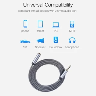 Caravan Crew สายเพิ่มความยาว 3.5mm Male to Female Stereo Audio Cable Woven fishing net for Smartphones Tablets