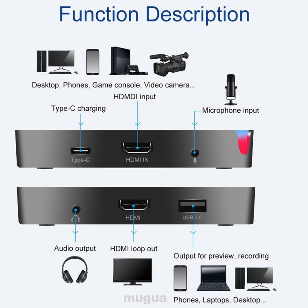 Computer Game Broadcast USB 3.0 Recording Plug And Play Live Streaming ...