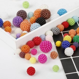 ลูกปัดมุกพลาสติก Abs ทรงกลม 10 มม . 50 ชิ้นสําหรับทํางานฝีมือ Diy