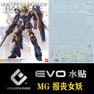 Evo สติกเกอร์สไลด์น้ํา เคลือบทอง 17 MG 1/100 Banshee Unicorn 2.0 Ver.Ka