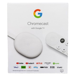 Google Chromecast with Google TV 4K สีขาว Snow GA01919 US อุปกรณ์สตรีมมิ่ง ของใหม่ ของแท้ ราคาถูกที่สุด ส่งฟรี img 0