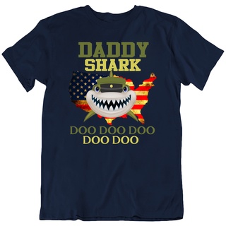 เสื้อยืดสีขาวเสื้อยืดผ้าฝ้าย 100% พิมพ์ลาย Avaliabledy shark Doo Us soldier father beach สําหรับผู้ชายS-4XL