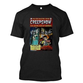 เสื้อยืดผ้าฝ้ายพิมพ์ลายขายดี Creepshow เสื้อยืด พิมพ์ลายหนังสยองขวัญ แนวเรโทร สไตล์วินเทจ สําหรับผู้ชาย และผู้หญิง