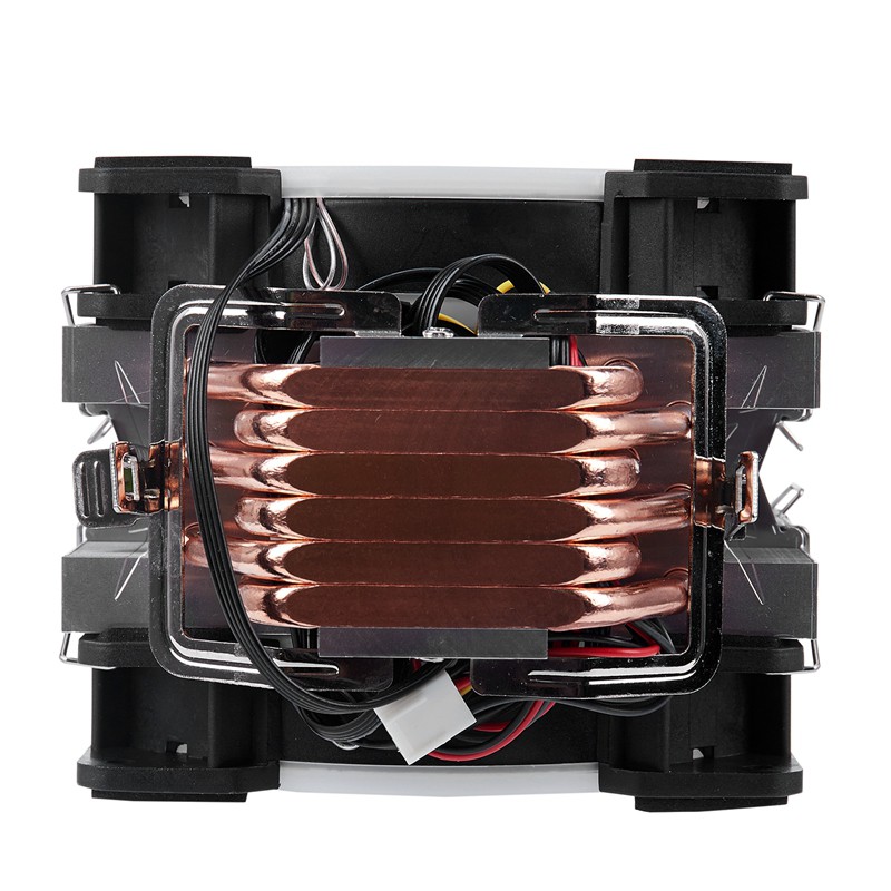 SNOWMAN 4PIN CPU cooler 6 heatpipe RGB LED Double fans cooling 12cm fan ...