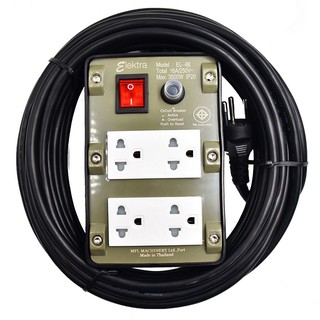 ชุดสายไฟพ่วง ELEKTRA 4x4 พร้อมสาย VCT 3x1.5Sq.mm. 10เมตร  EXTENSION CORD 4X4 VCT3x1.5Sqmm 10M ELE