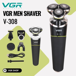 VGR V-308 navigator professional shaver and trimmer เครื่องโกนหนวดและจอนไฟฟ้า รุ่น V-308