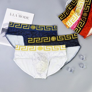 กางเกงในชาย versace ทรงbrief ผ้าไนลอน เนื้อผ้านุ่มใส่สบายๆ